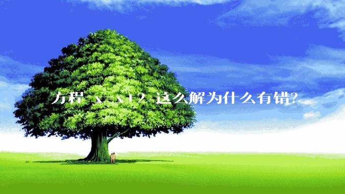 方程 x=x+2 这么解为什么有错？