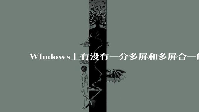 Windows上有没有一分多屏和多屏合一的软件？