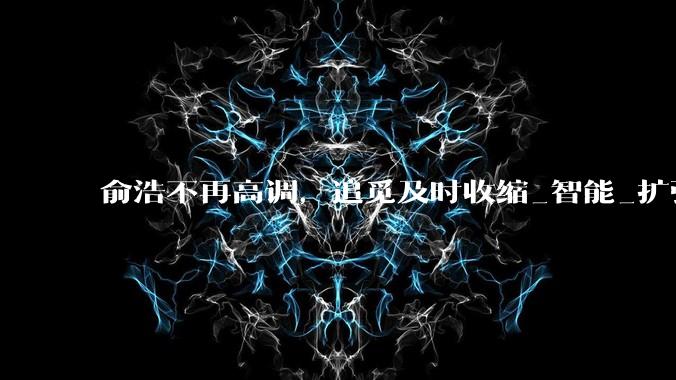 俞浩不再高调，追觅及时收缩_智能_扩张_向外