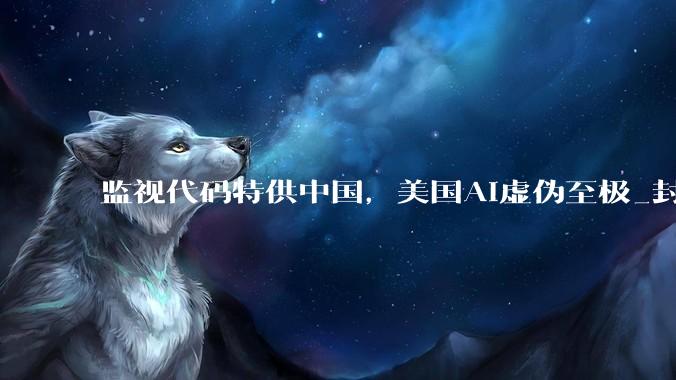 监视代码特供中国，美国AI虚伪至极_封锁_模型_全球最大