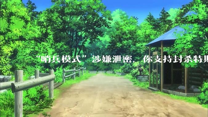 “哨兵模式”涉嫌泄密，你支持封杀特斯拉吗？